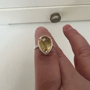 Citrine cocktail ring